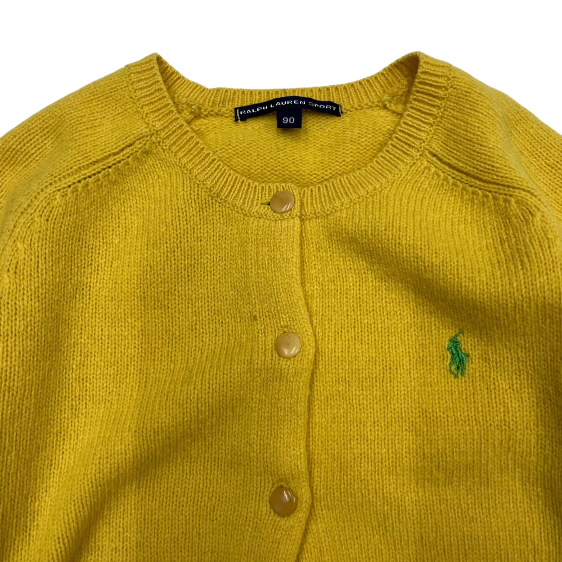 폴로 랄프로렌 90's 그린포니 옐로우 니트 가디건 90 상품이미지4