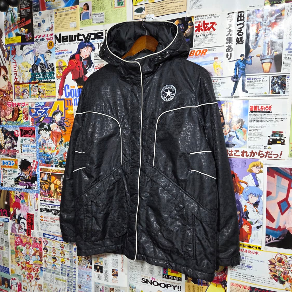 컨버스 올 스타 자수 별 패턴 후드 패딩 점퍼 상품이미지3