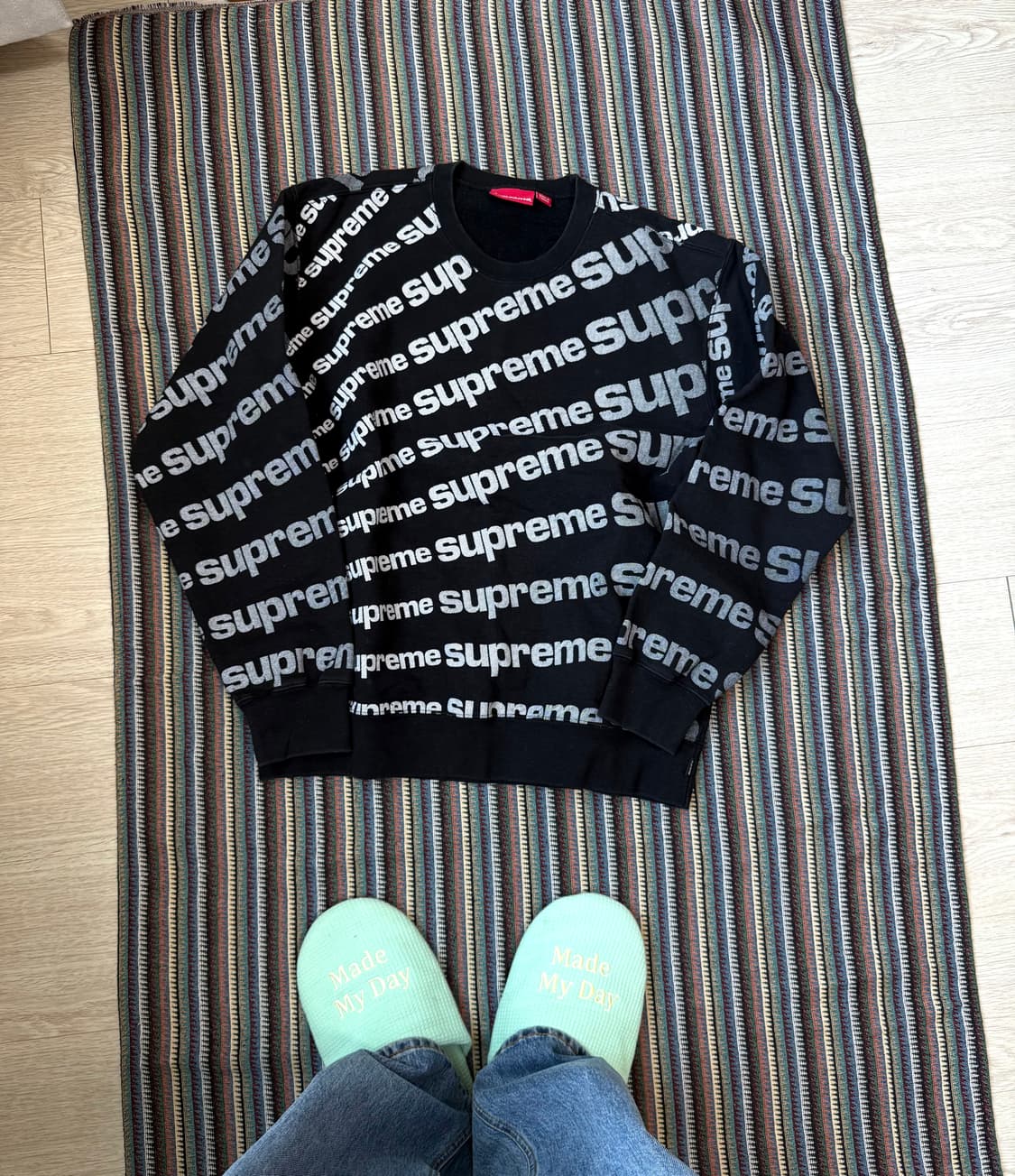 슈프림 레터링 맨투맨 상품이미지2