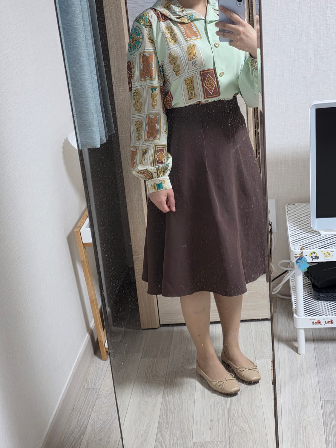 빈티지 패턴 블라우스 상품이미지5