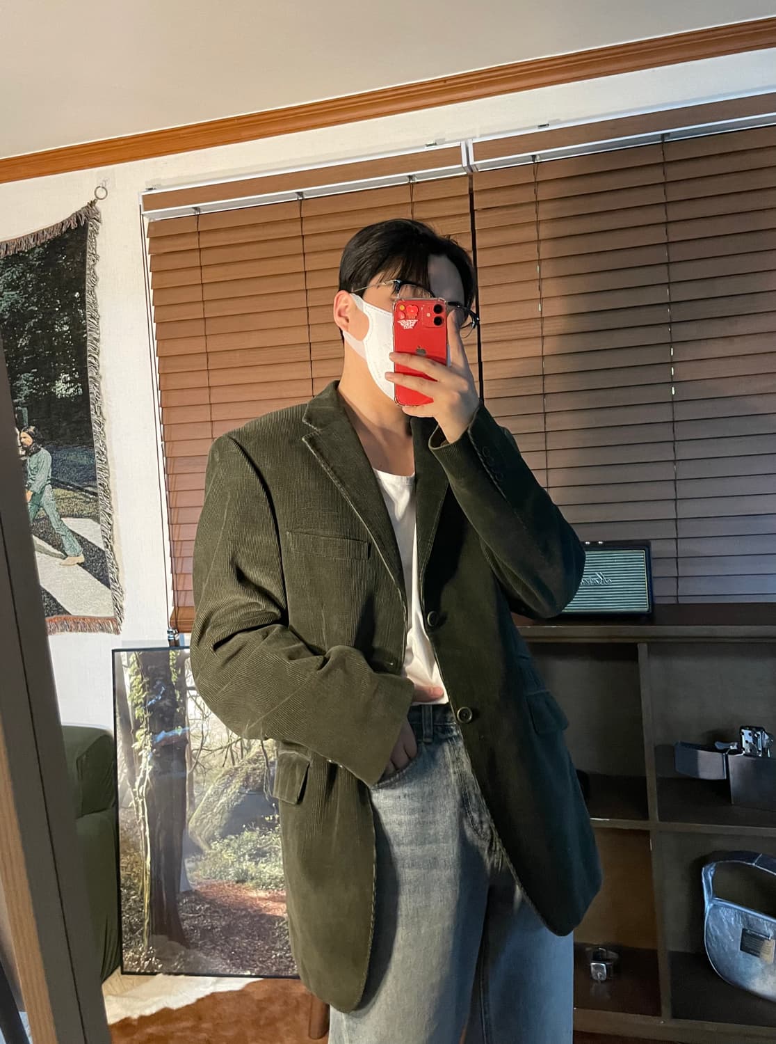 버버리 코듀로이 딥그린 블레이저 상품이미지2