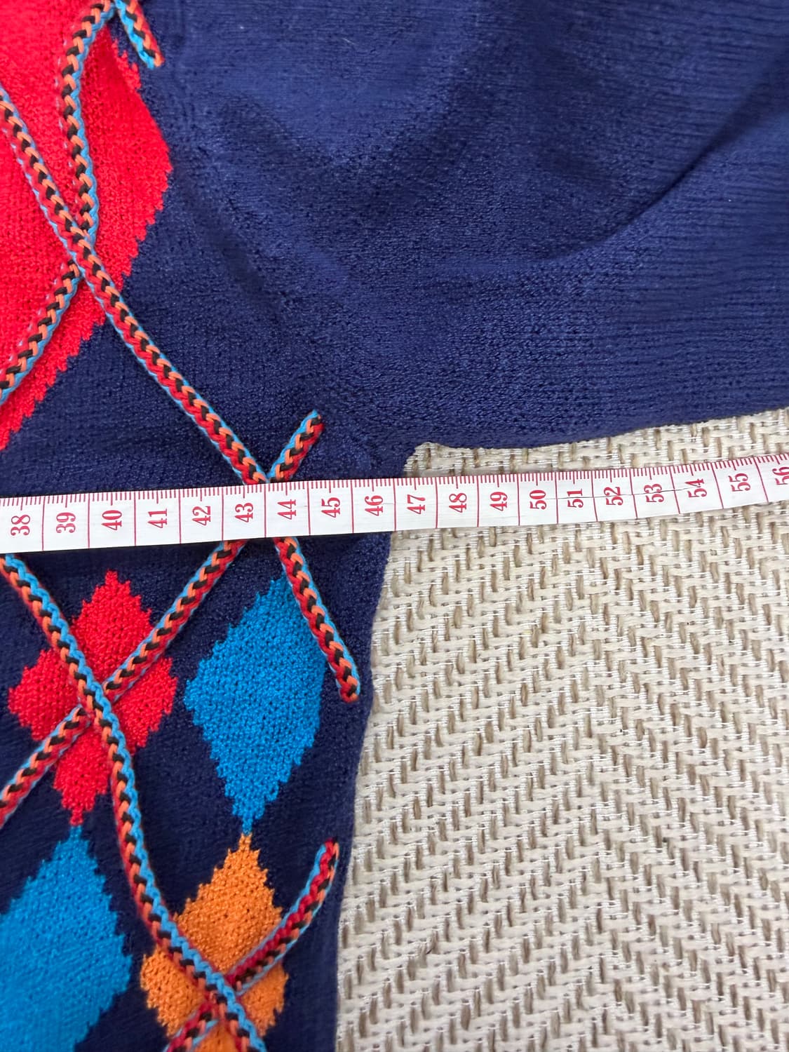 정품) 앤더슨벨 아가일 여성 니트 가디건 S  상품이미지7