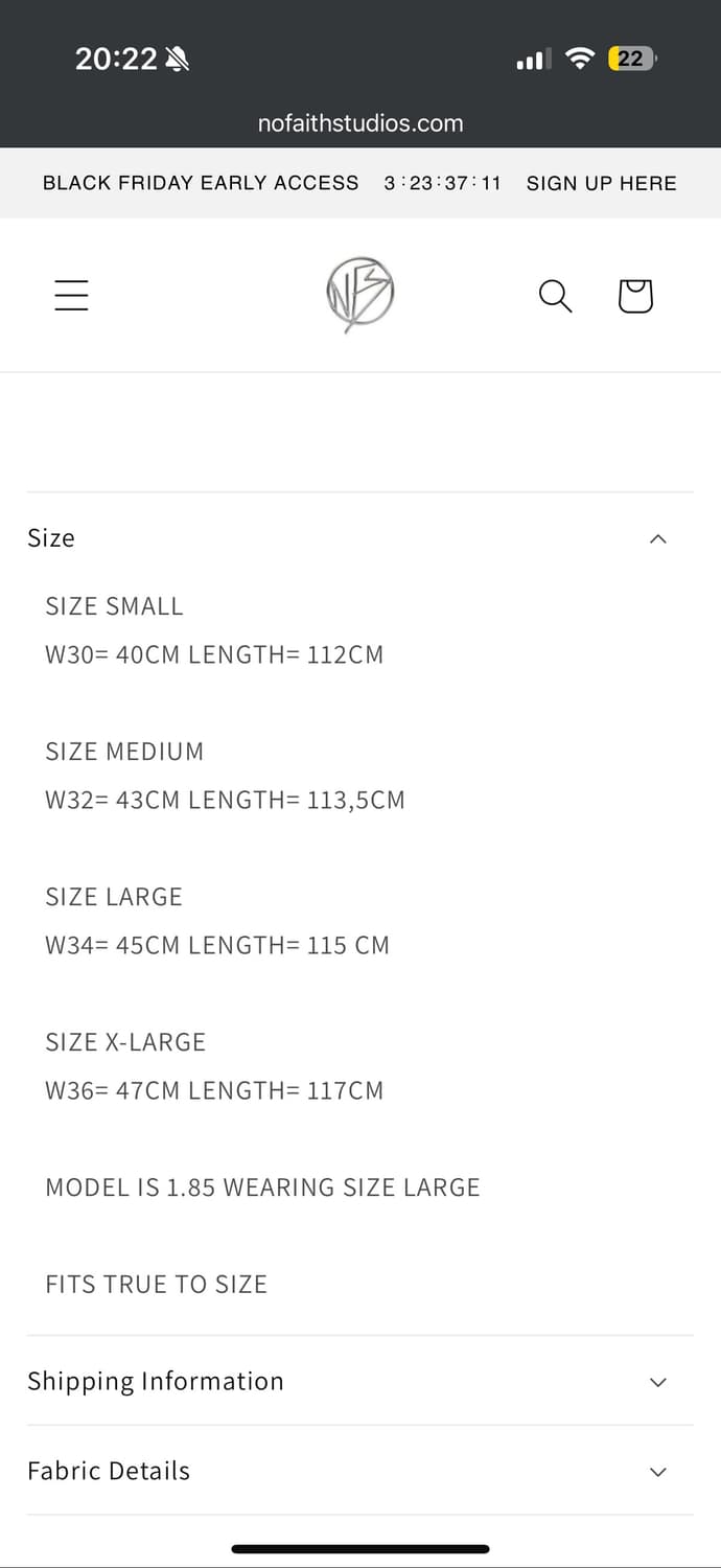 Nofaithstudios 노페이스스튜디오 데님팬츠 상품이미지4