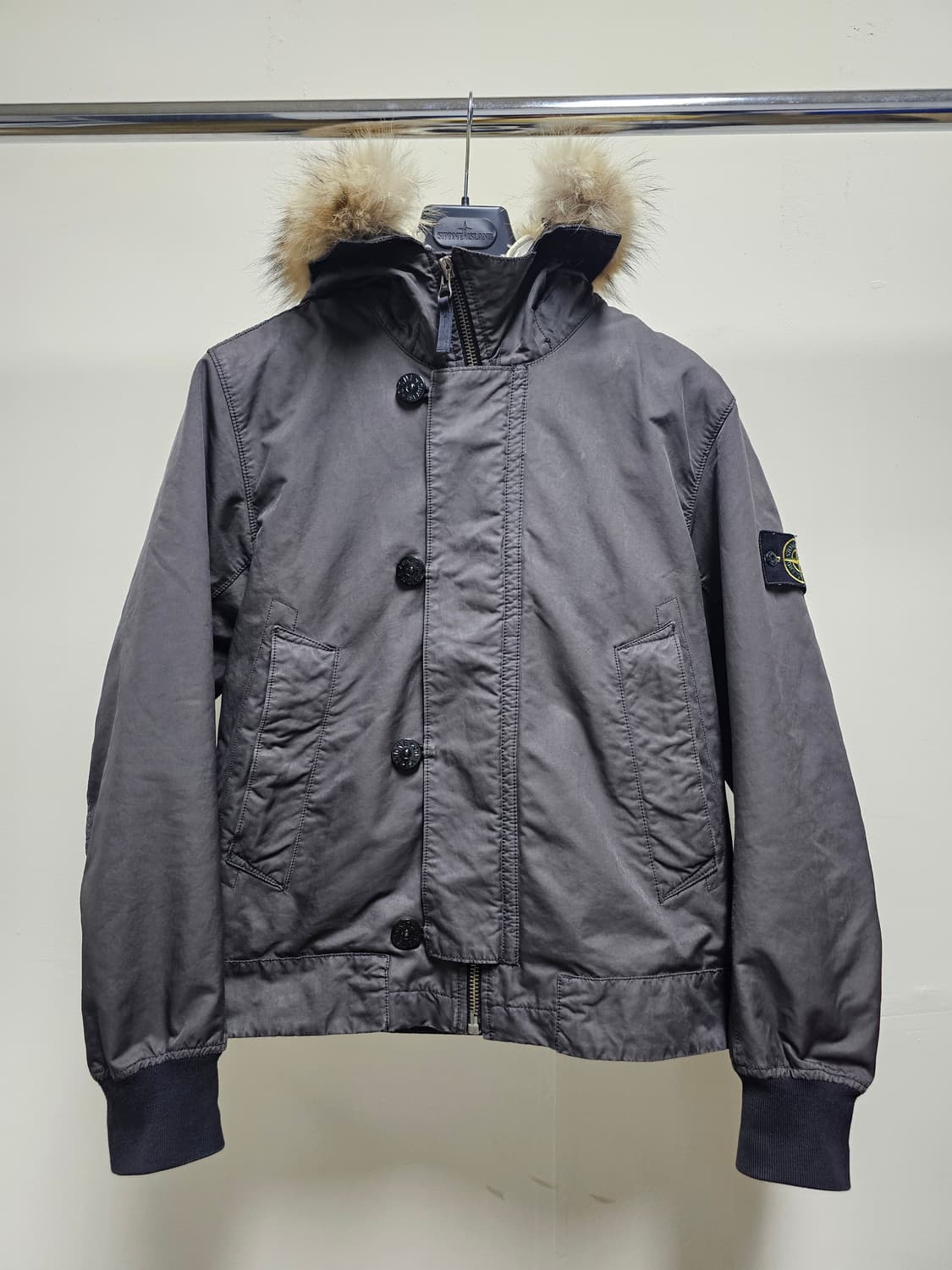 스톤아일랜드 Silver Sherling Liner Fur 다비드 자켓 상품이미지1