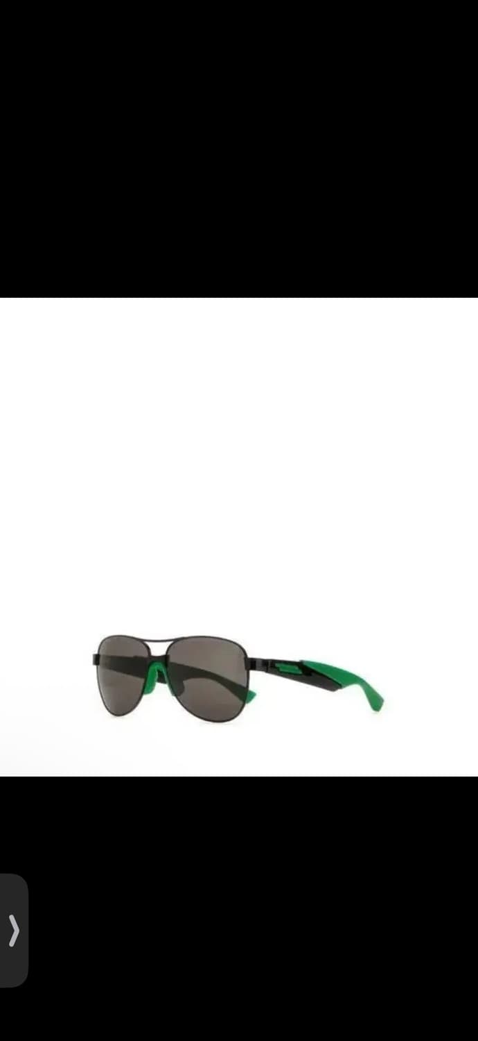 보테가베네타 블랙 메탈 마이터 에비에이터 선글라스 블랙그린 OS 상품이미지2