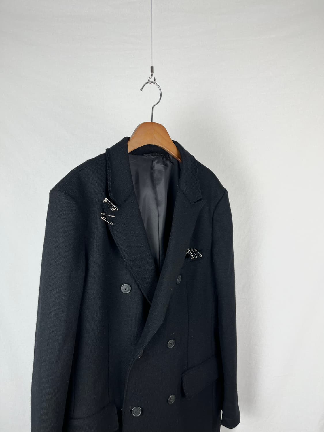 BENETTON 울 혼방 디스컷팅 더블 코트 상품이미지2