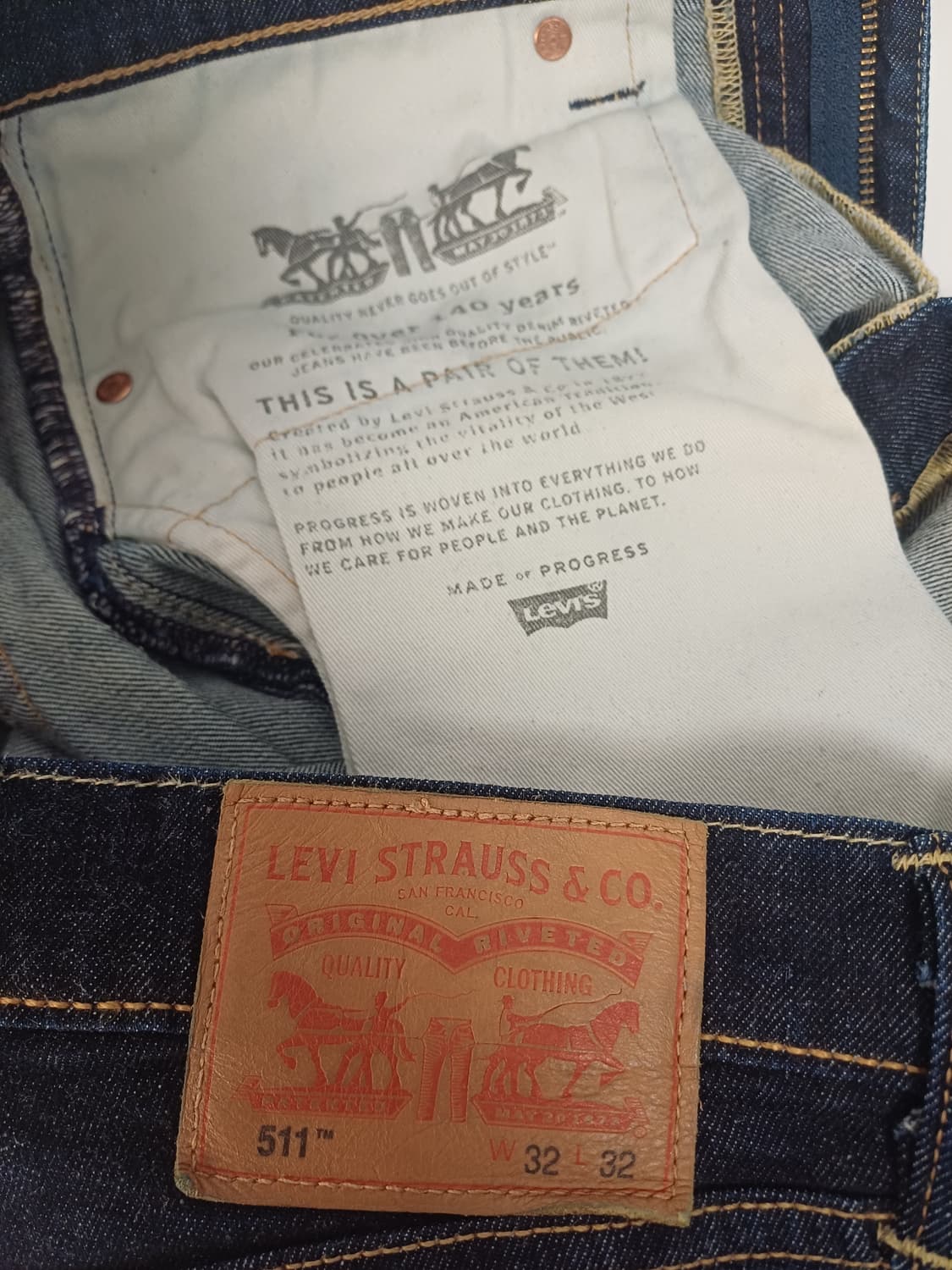 리바이스 511 슬림 핏 인디고 린스 (W32 L32) 상품이미지5