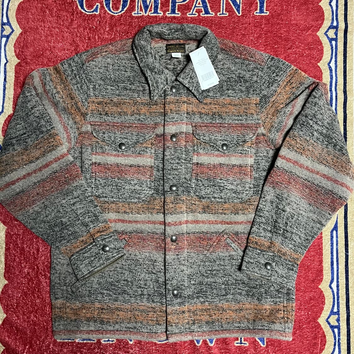 RRL 스트라이프 더블 니트 울 블렌드 자켓 상품이미지3
