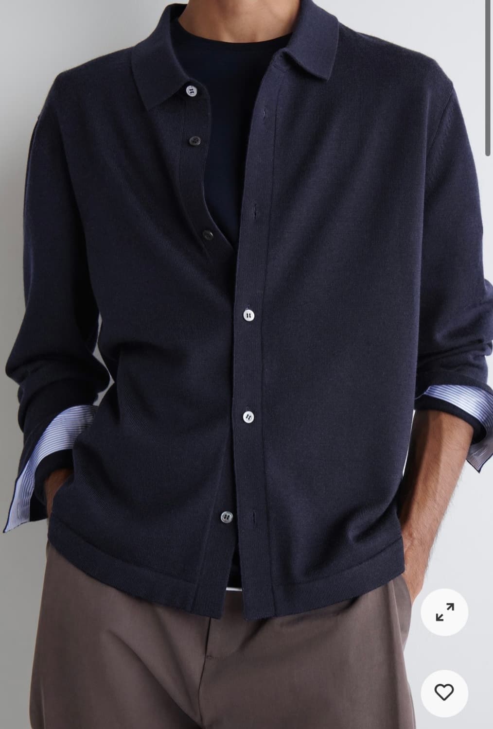 코스 니티드 메리노 울 셔츠 (XL)  상품이미지3