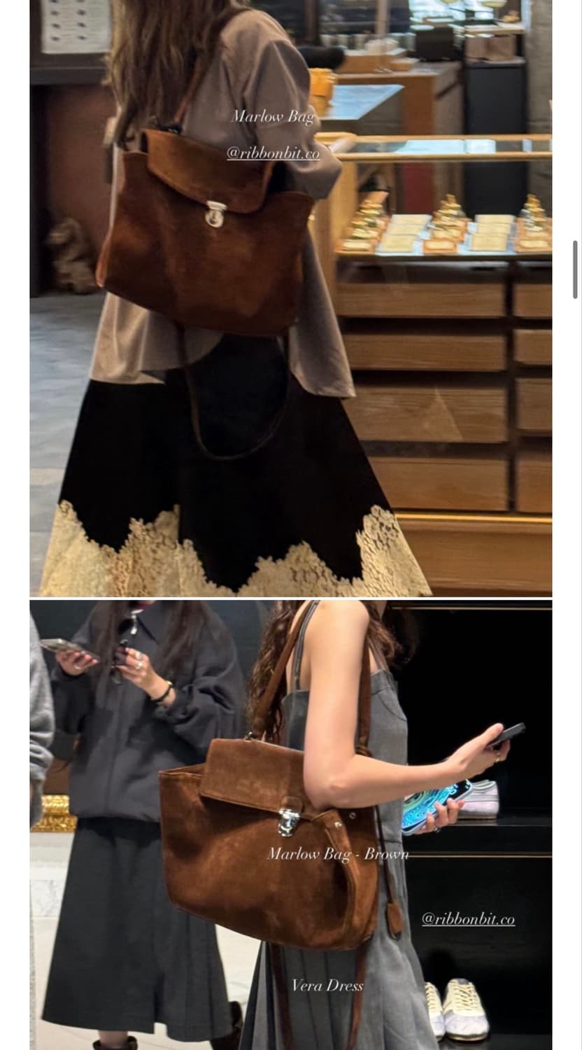 리본빛 말로우백 스웨이드 상품이미지3