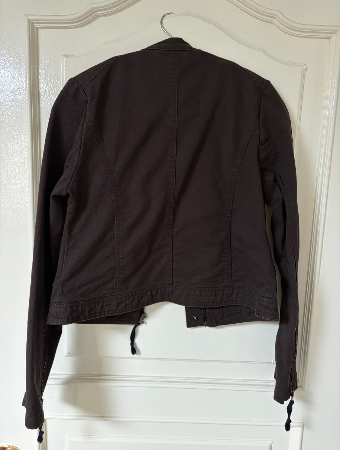 라라미미 WASHED BIKER JACKET (BROWN) 상품이미지3