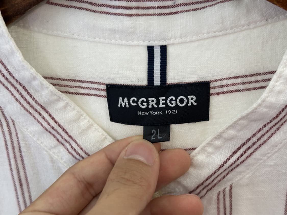 McGREGOR 린넨 스트라이프 셔츠 (XL) 상품이미지9