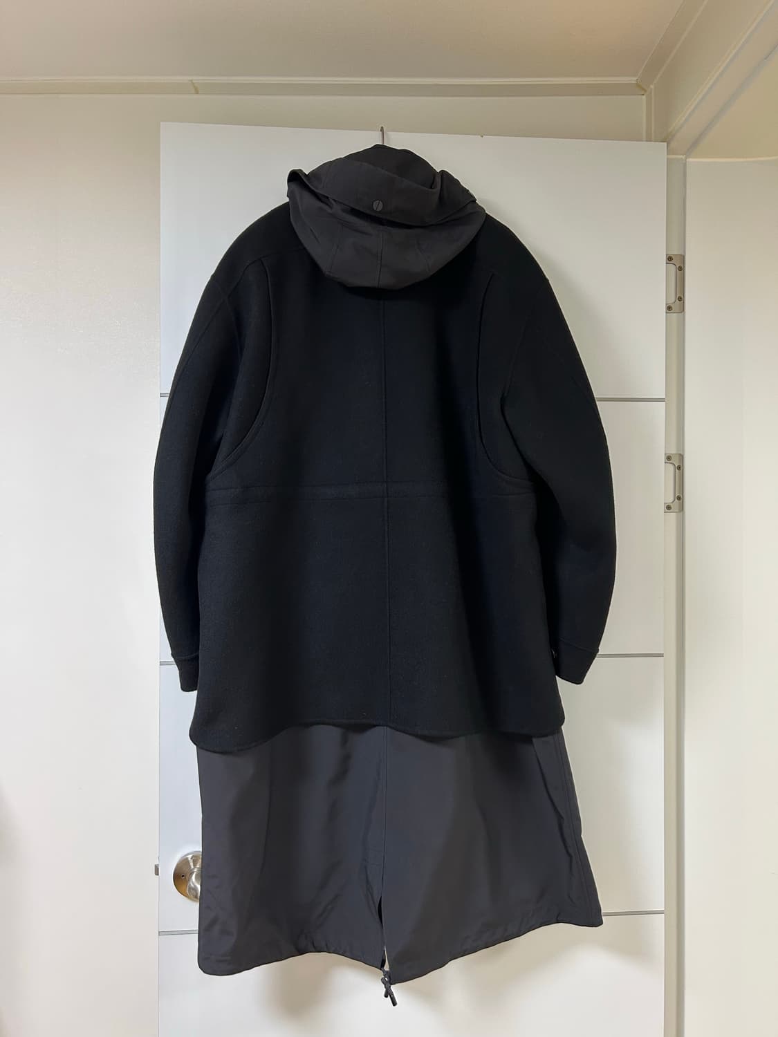 코모도 레이어드 코트 블랙 100 상품이미지2