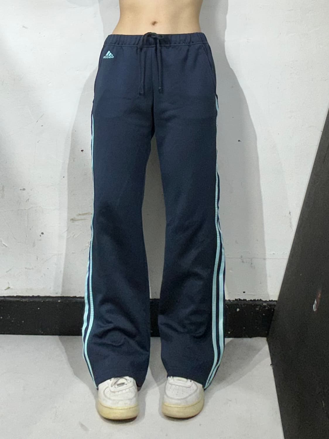 아디다스 네이비 소라 삼선 세미 부츠컷 트레이닝 팬츠 추리닝 바지 L 상품이미지2