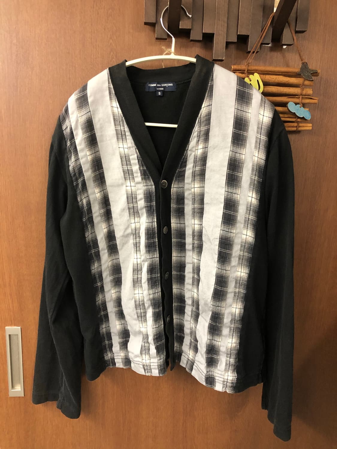 Comme des garcons homme 체크 가디건 s 상품이미지1