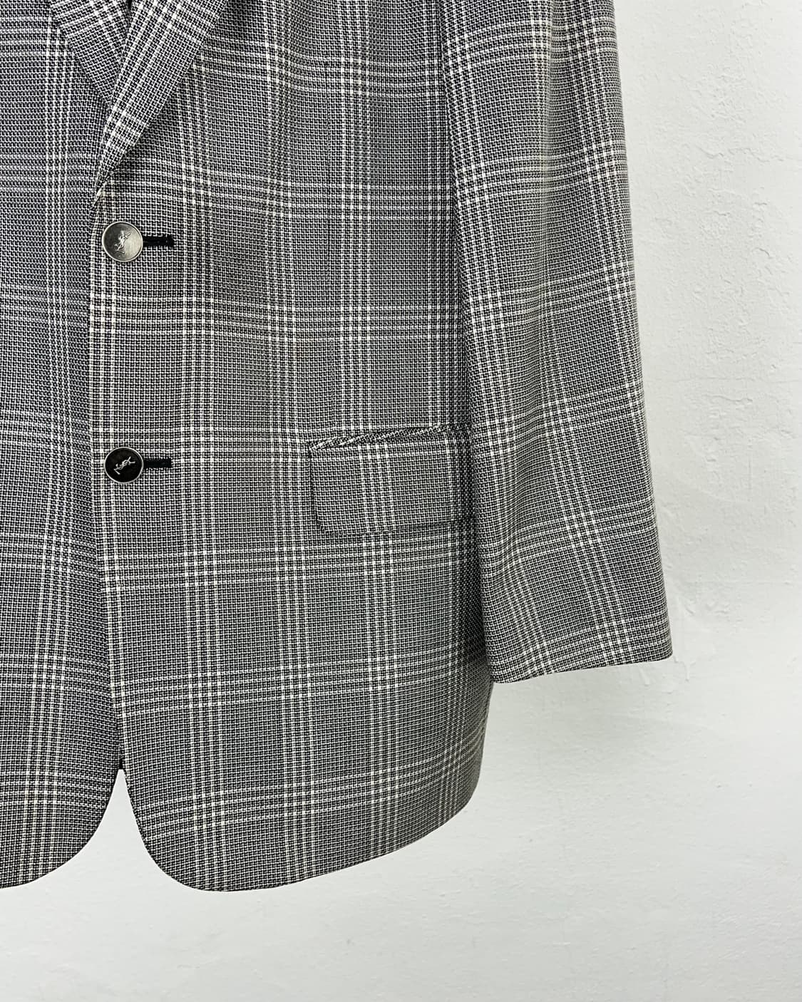 이브 생로랑 뿌르 옴므 글렌 플래드 울 블렌드 나이프 카라 블레이저 자켓 상품이미지5