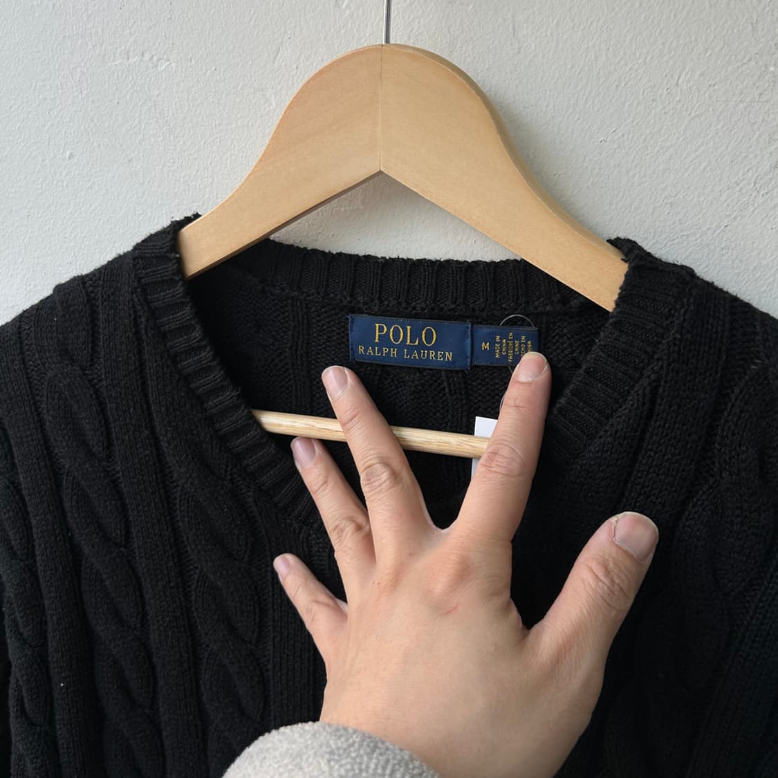 16260 -폴로 랄프로렌 블랙 케이블 니트 상품이미지3