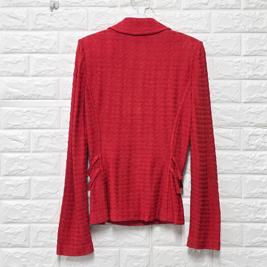 택포) 센존 ST.John 빨간색 트위드 자켓 M 상품이미지4