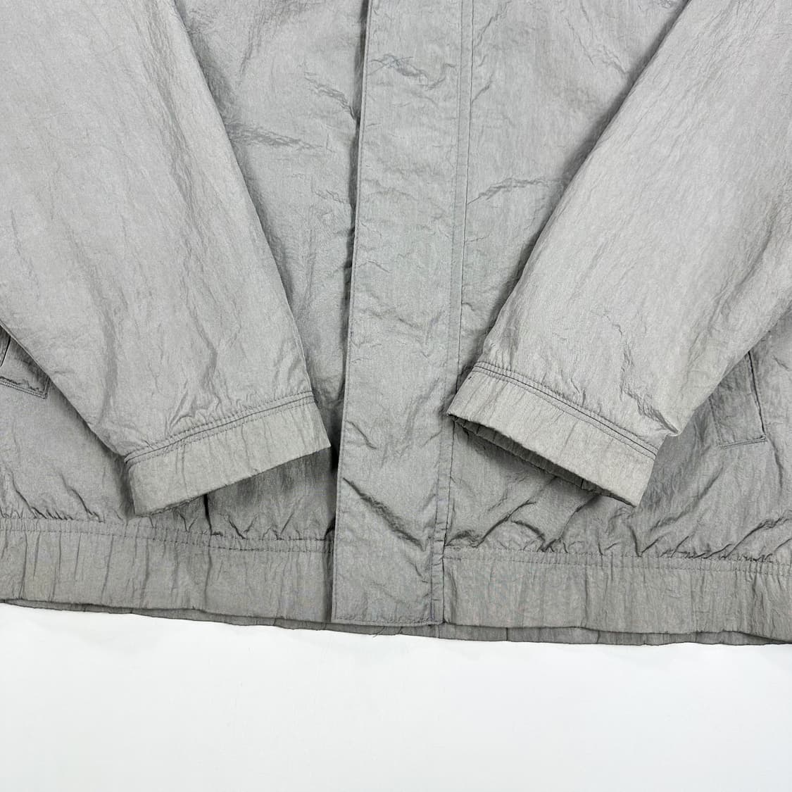 (미세한 하자 존재) 나이키 더블 스우시 후디 바람막이 그레이 M 상품이미지4