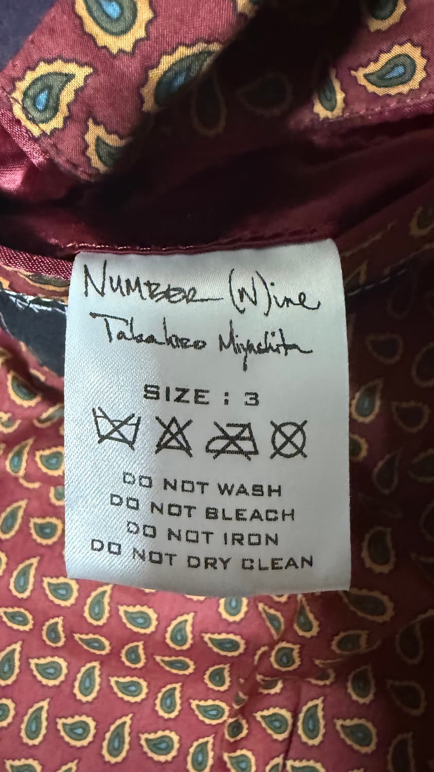 넘버나인 03aw 커트코베인 테일러드 레더 자켓 상품이미지3