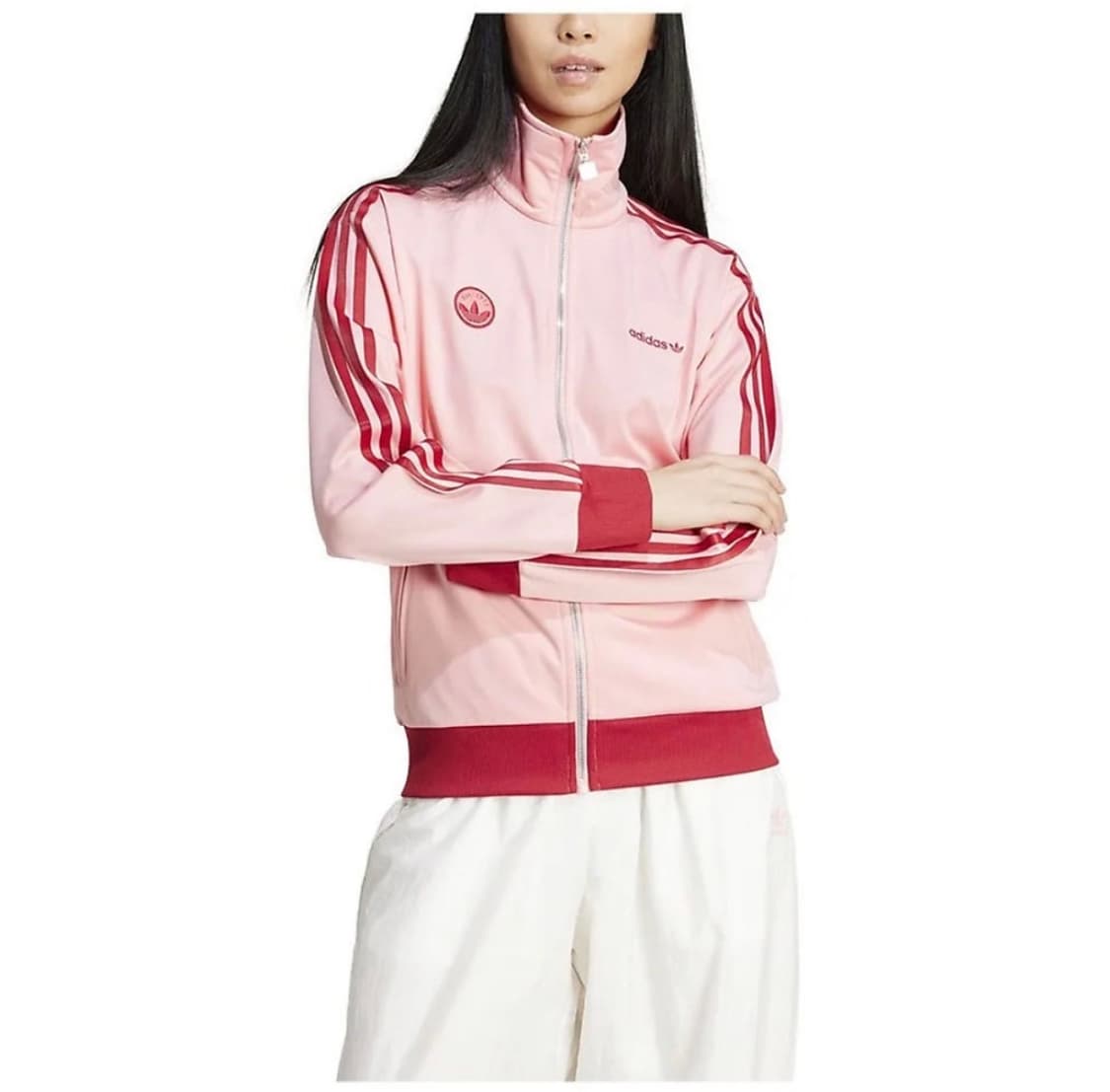 아디다스 파이어버드 배지 트랙탑 세미 핑크  상품이미지5