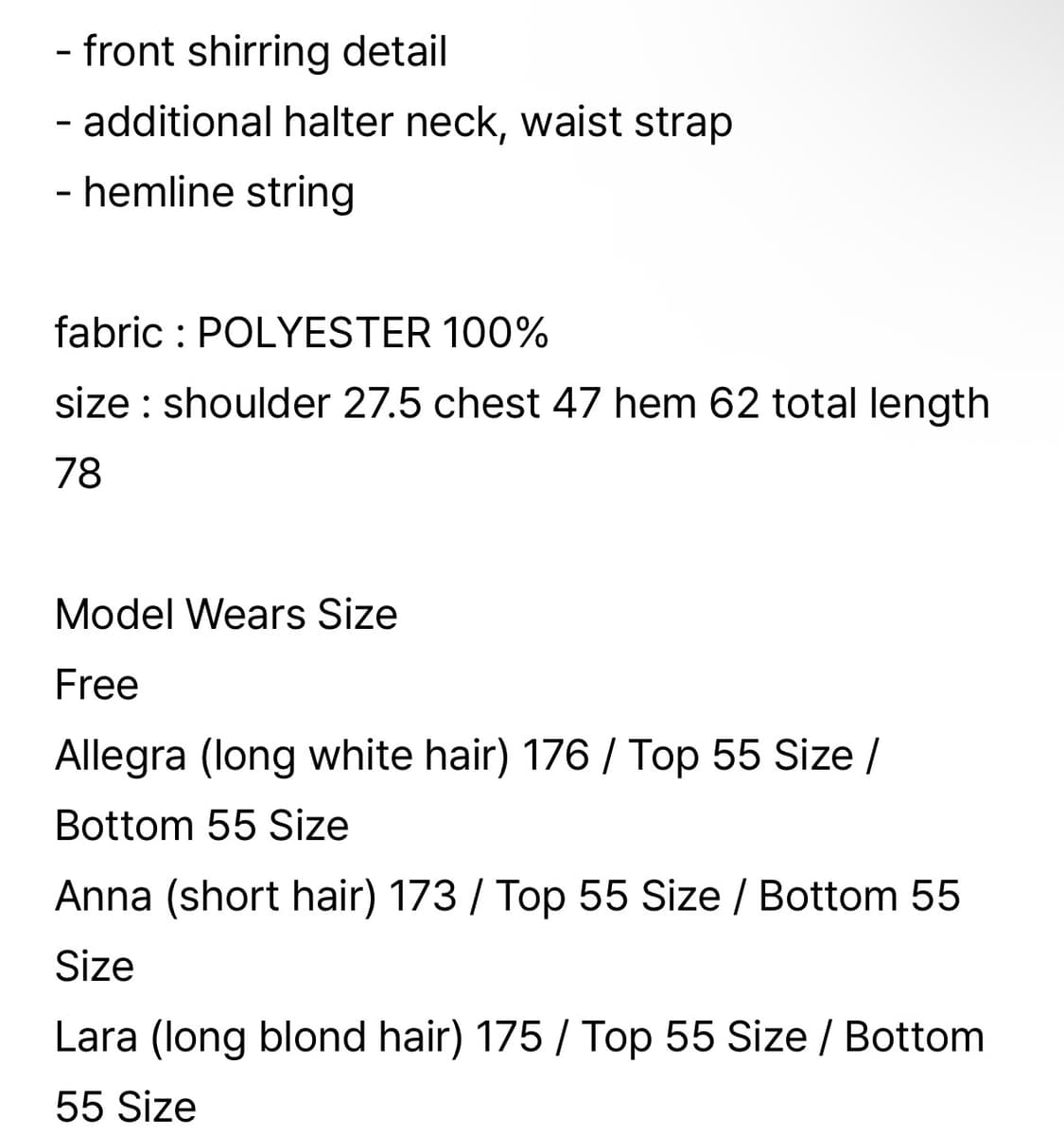 페스토 SHIRRING MIDI TOP WHITE 슬리브리스 블라우스 상품이미지5
