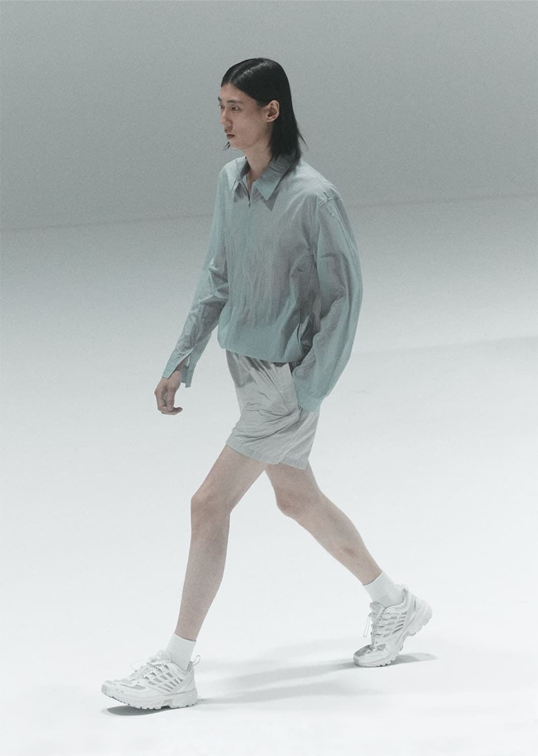 [M] 아모멘토 시어 집업 셔츠 그레이 상품이미지1