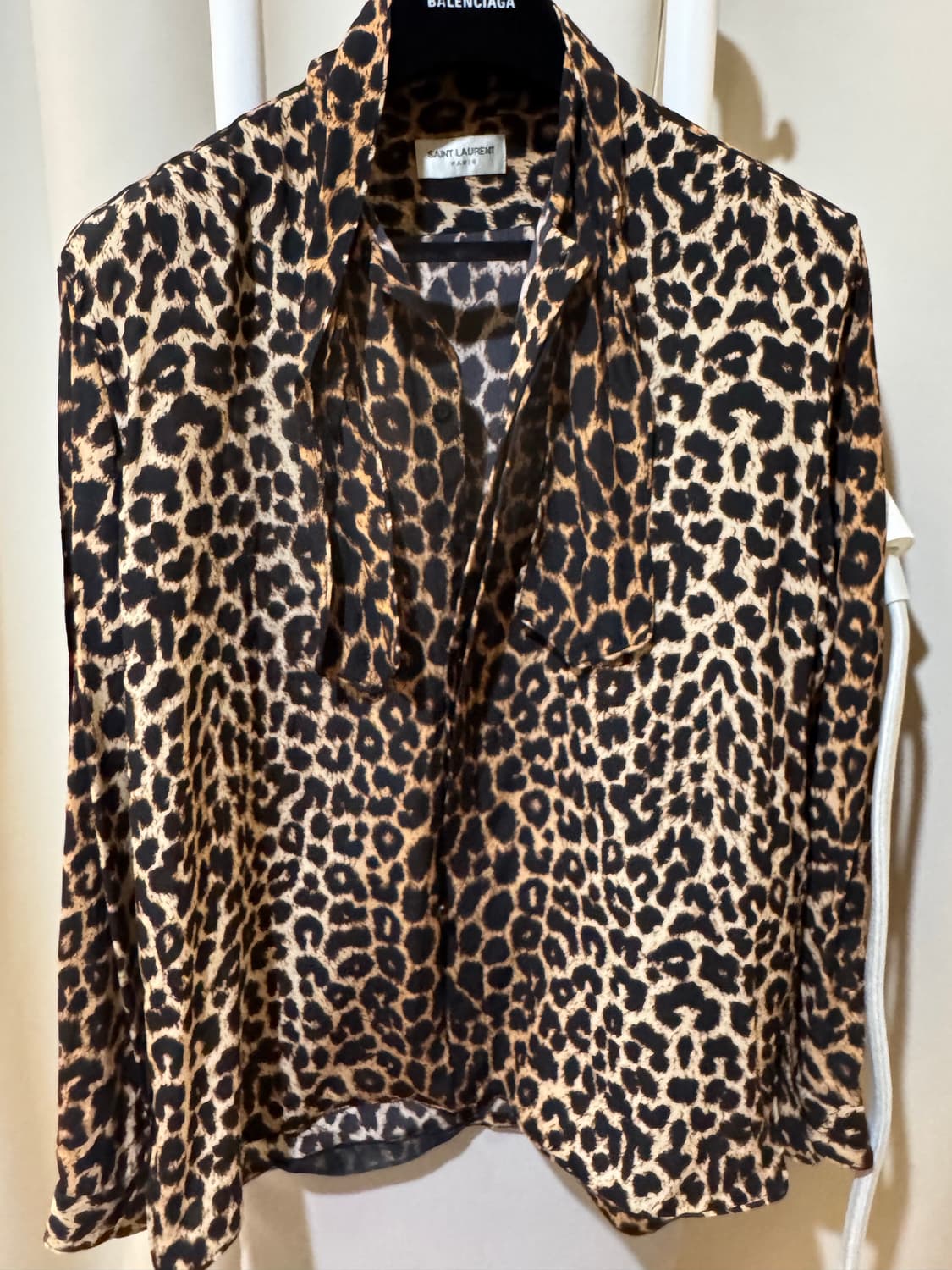 생로랑 레오파드 타카 패턴 실크  셔츠 상품이미지3