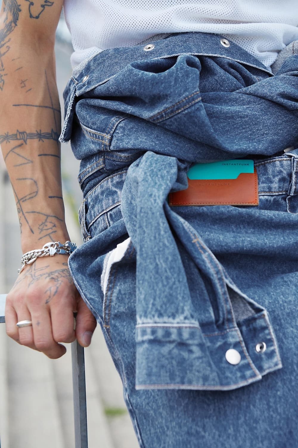 인스턴트펑크 점프수트 오버롤 블루 L (3) 상품이미지5