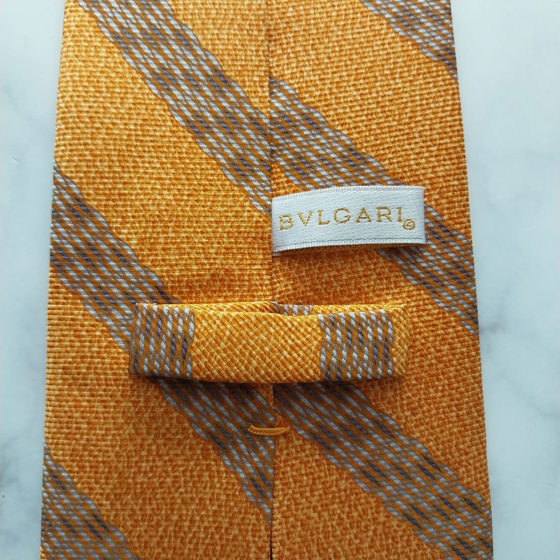 불가리 실크 세븐폴드 스트라이프 넥타이 9.8cm A+등급  K1263
 상품이미지9