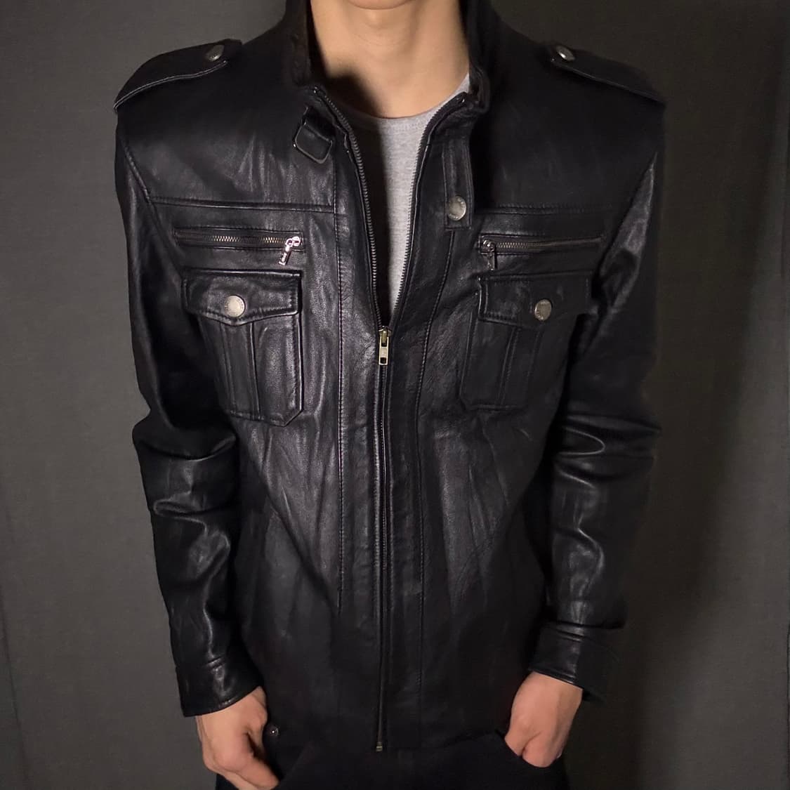 ltaly lamb skin leather jacket 상품이미지5