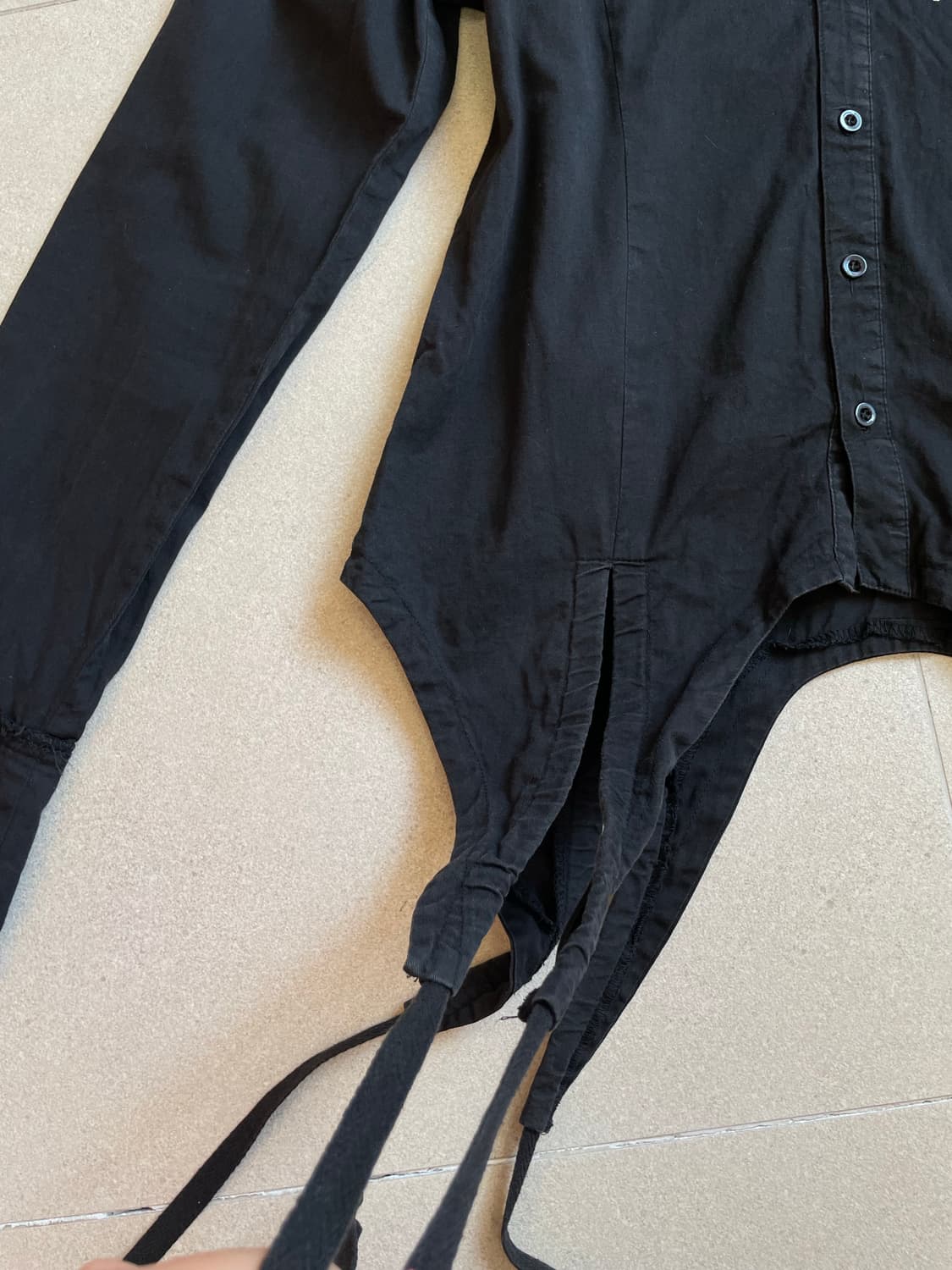 펑크 언발 디테일 프린팅 셔츠 상품이미지5