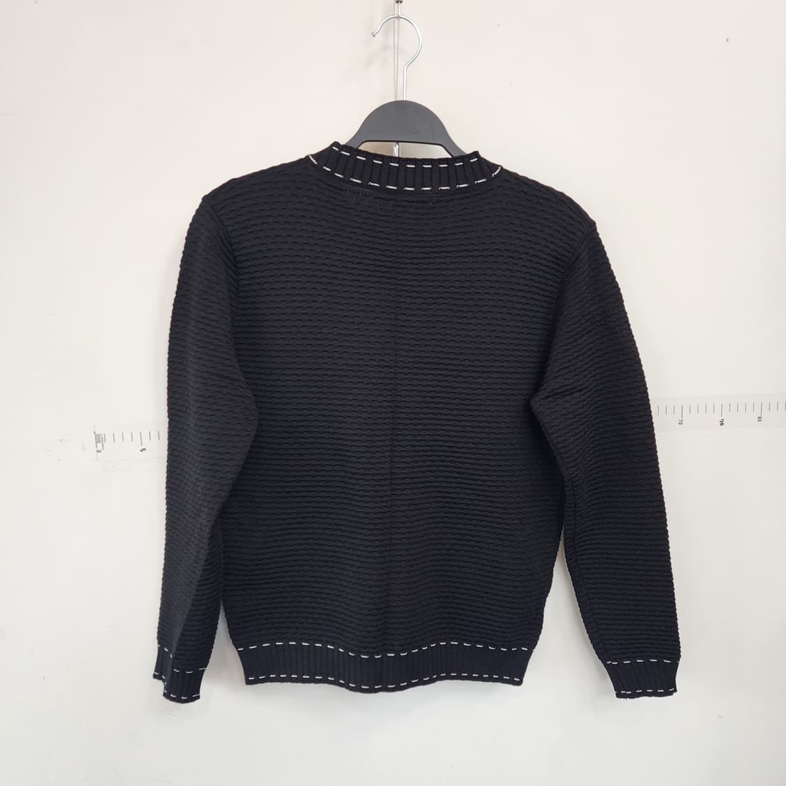 시에 블랙 스티치 니트 가디건 상품이미지4