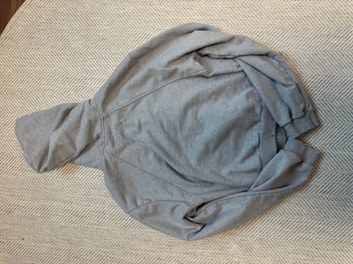 ignore Destroyed Crop Hoodie Zip Gray  상품이미지2