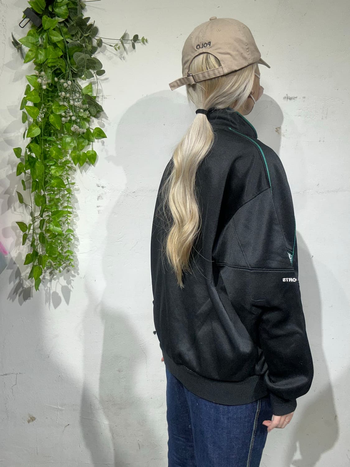 푸마 블랙 그린 로고 트랙탑 져지 상품이미지3