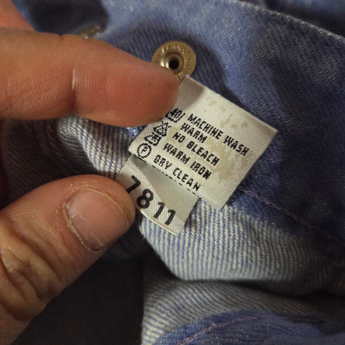 90s 베네통 여성 오버핏 크롭 데님 자켓 라벤더 상품이미지9