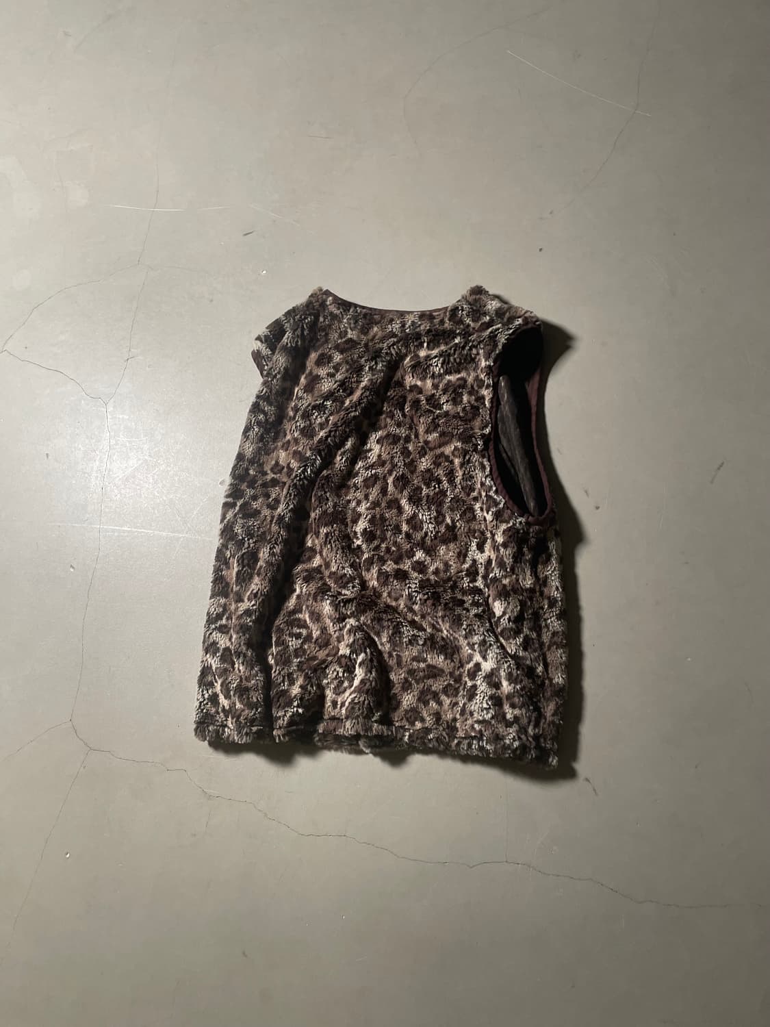 H•d Faux Fur Leopard Vest 상품이미지3