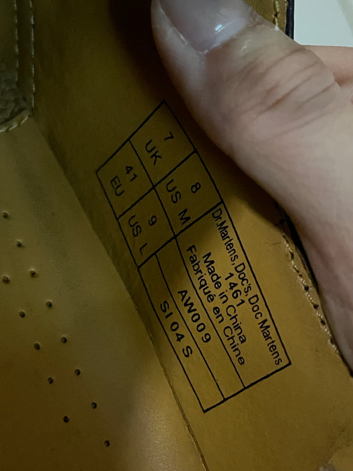 닥터마틴 1461 3홀 나파 Uk7 상품이미지7