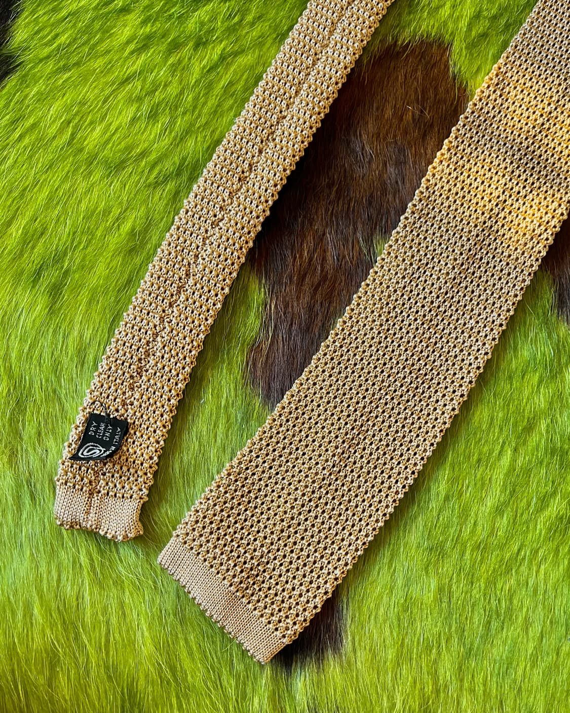1980-90s CRICKET Italian Silk Knit Tie 상품이미지8