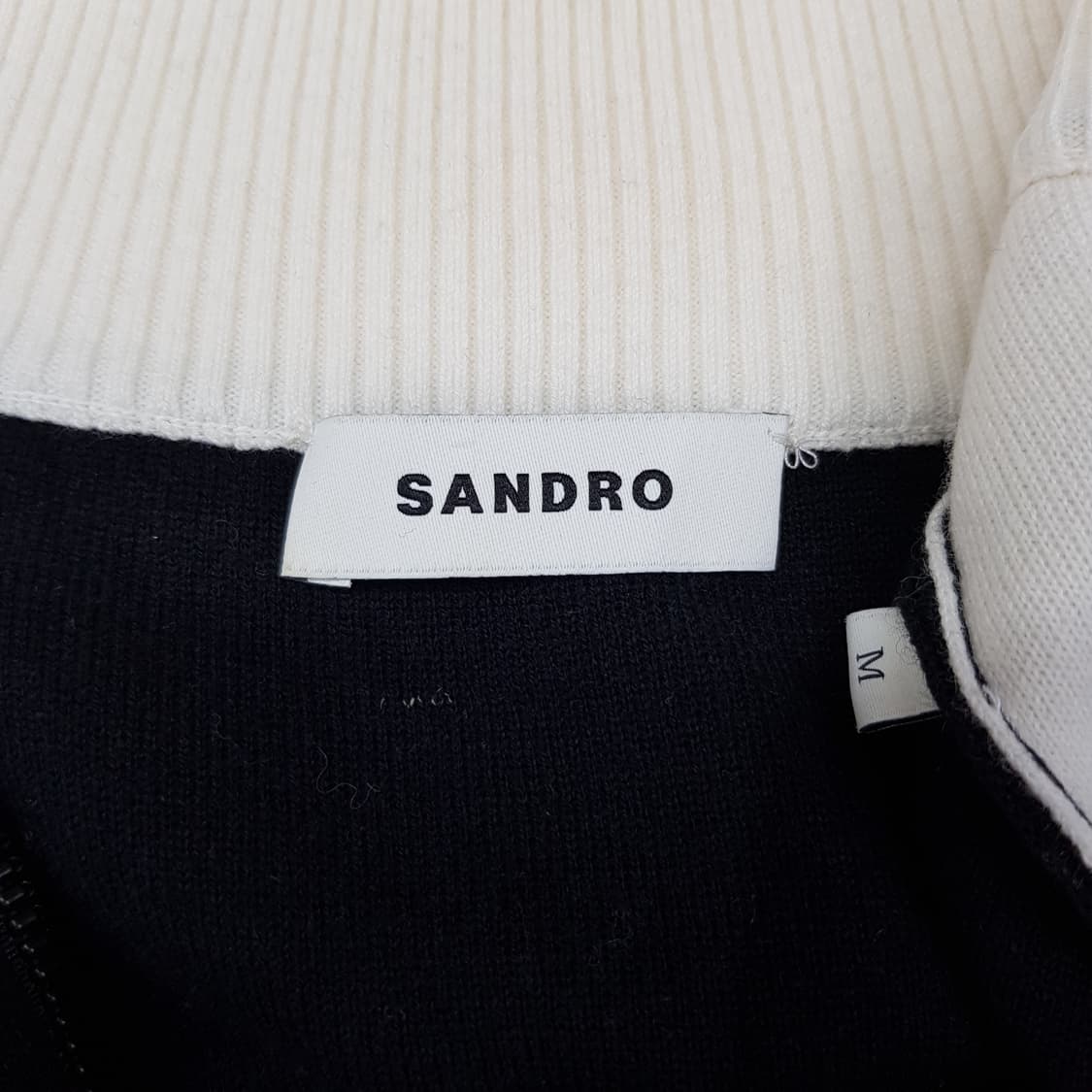 산드로 SANDRO 배색 집업 니트 집업  M사이즈 (남여공용) 상품이미지6
