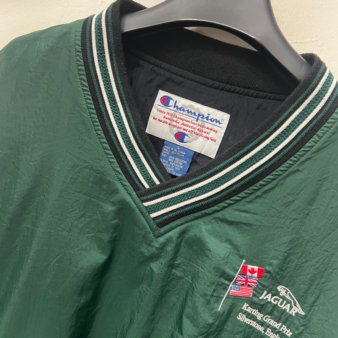 90s 챔피온 재규어 카팅 그랑프리 바람막이 웜업 L 상품이미지3