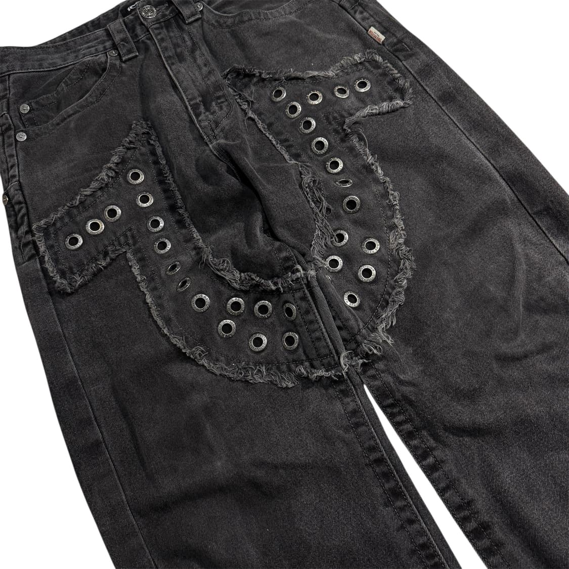 트루릴리전 X 아이시토 데인저 홀스 슈 데님팬츠 블랙 상품이미지4