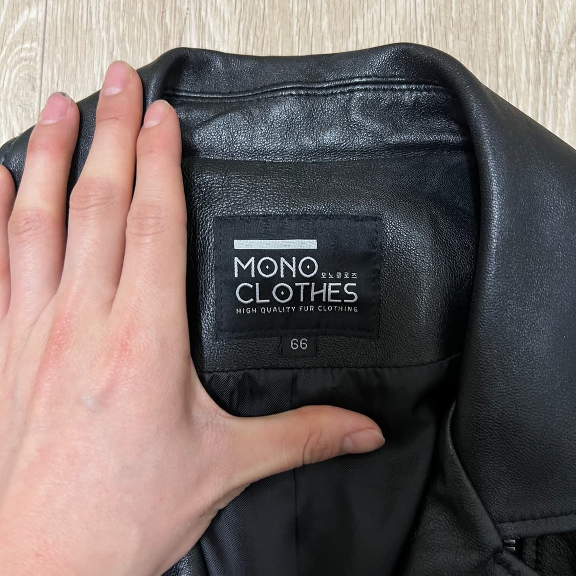 모노클로즈 양가죽 더블 라이더 가죽자켓 L/100  상품이미지4