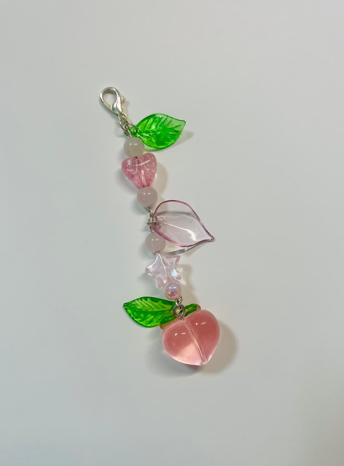 복숭아 비즈 키링 (핸드메이드) 상품이미지1