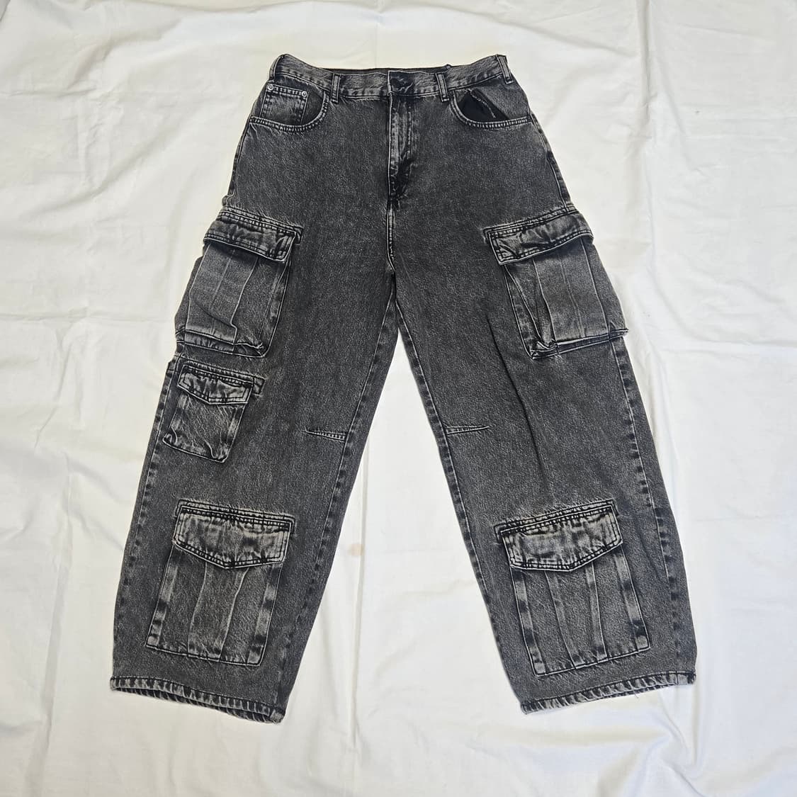 자라 유틸리티 카고 진 블랙 상품이미지1