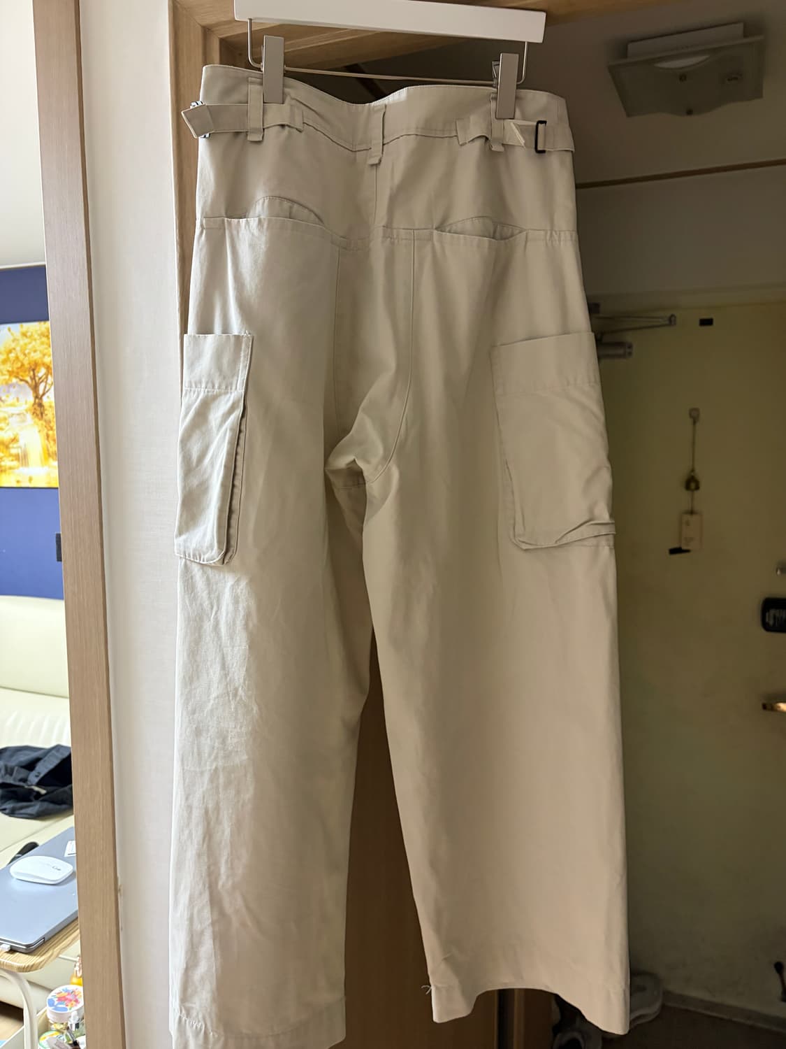 (4) 폴리테루 빅카고 팬츠 크림 배기버전 상품이미지3