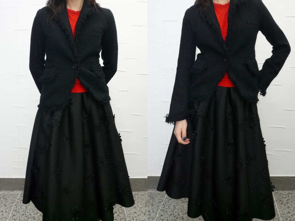 black fit tweed jacket 상품이미지2