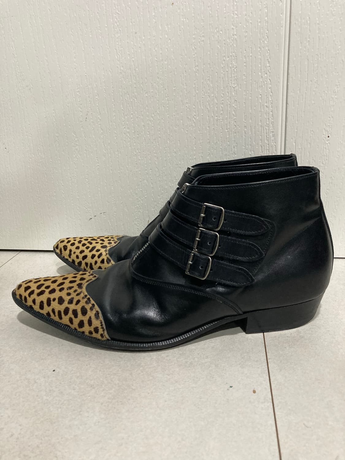 14ss 지디 생로랑 레오파드 송치 부츠 상품이미지9