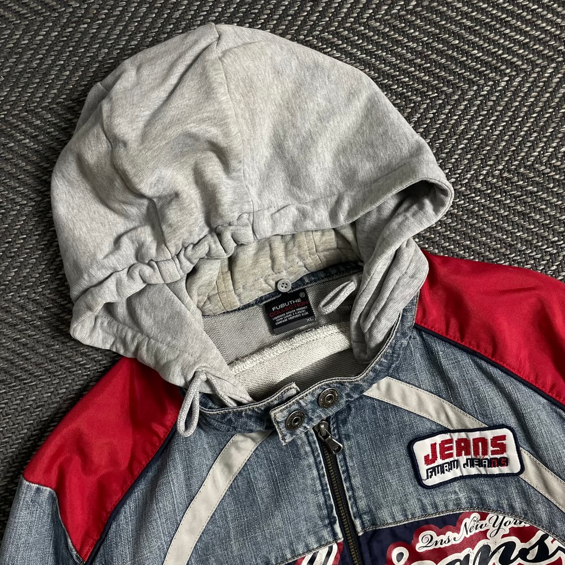 00s Fubu 후부 올드스쿨 데님 믹스업 레이싱 자켓 y 5047 상품이미지5