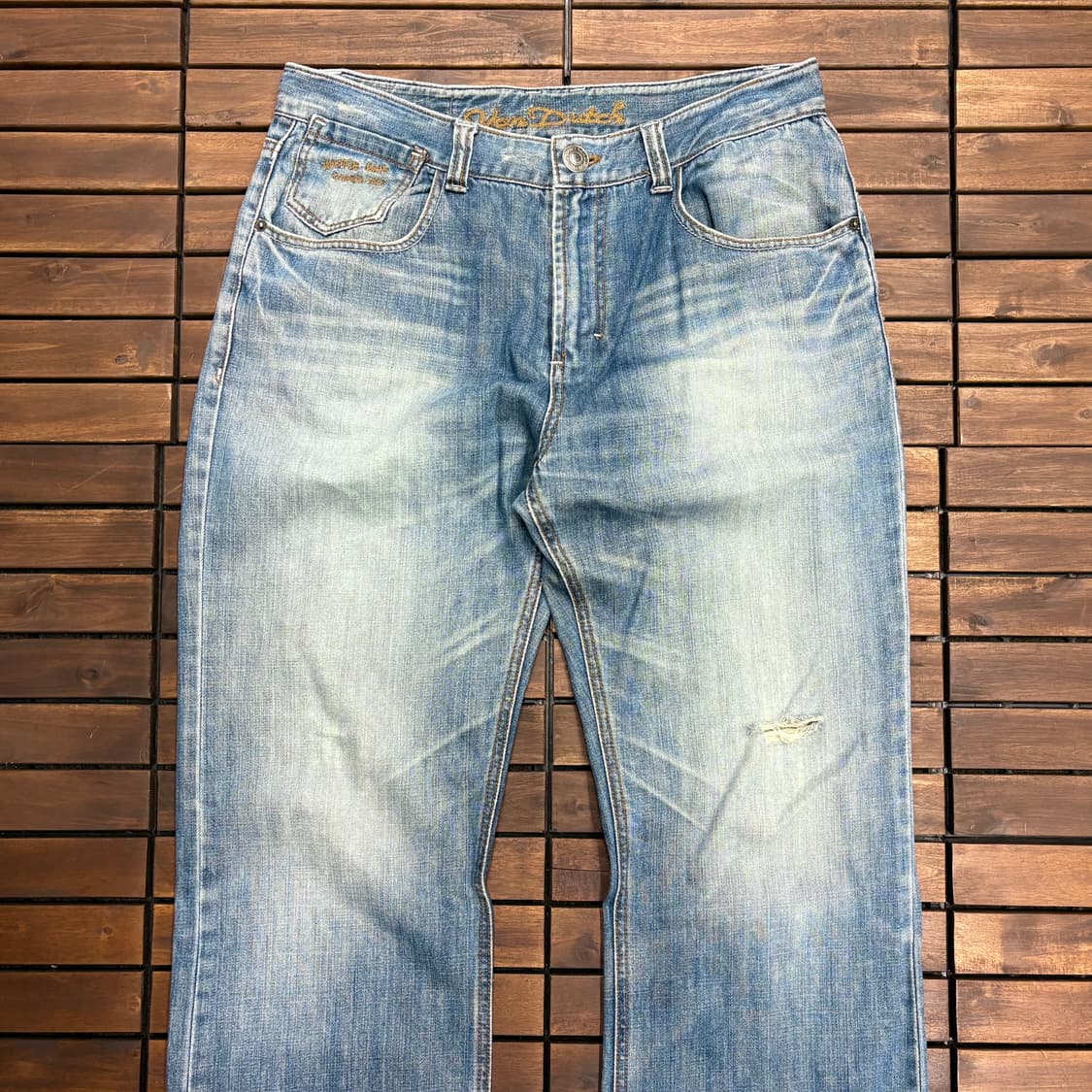 (33) 본더치 와이드핏 워싱 데님 팬츠 상품이미지2